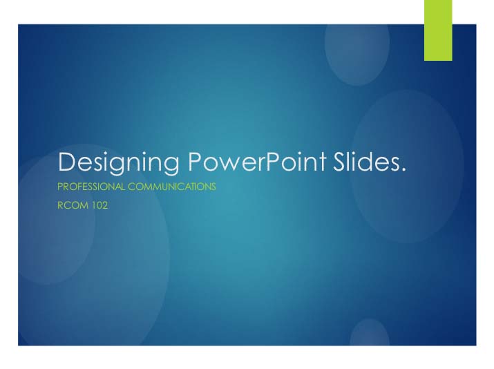 Image of a Storyline presentation with the title Designing PowerPoint Slides.